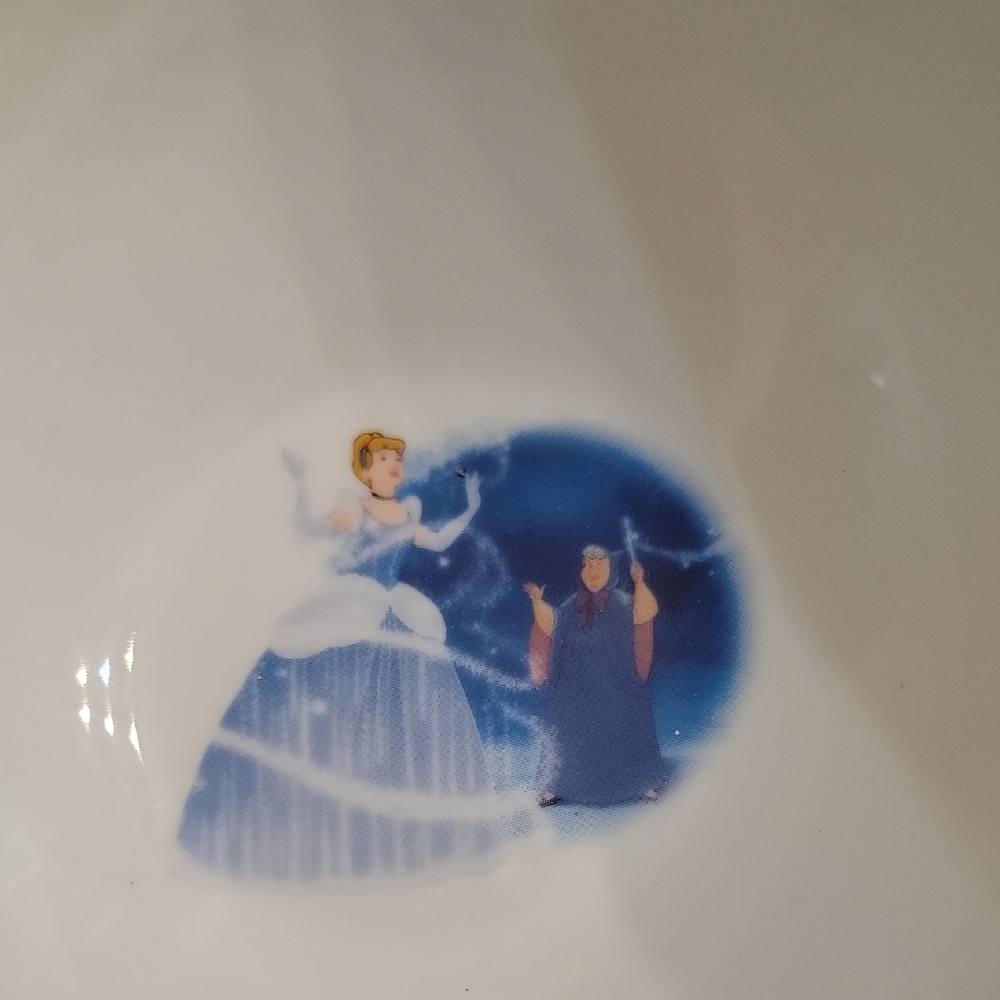 Cinderella and Fairy Godmother Ceramic Bowls.  5 Total.
